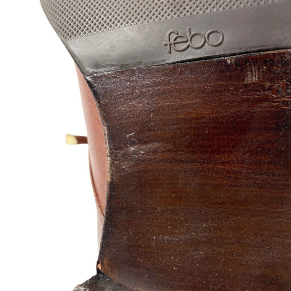 Vintage Botticelli Brown Leather Parlanti Ankle Boots Heel Booties Womens Size 5 - Picture 9 of 11